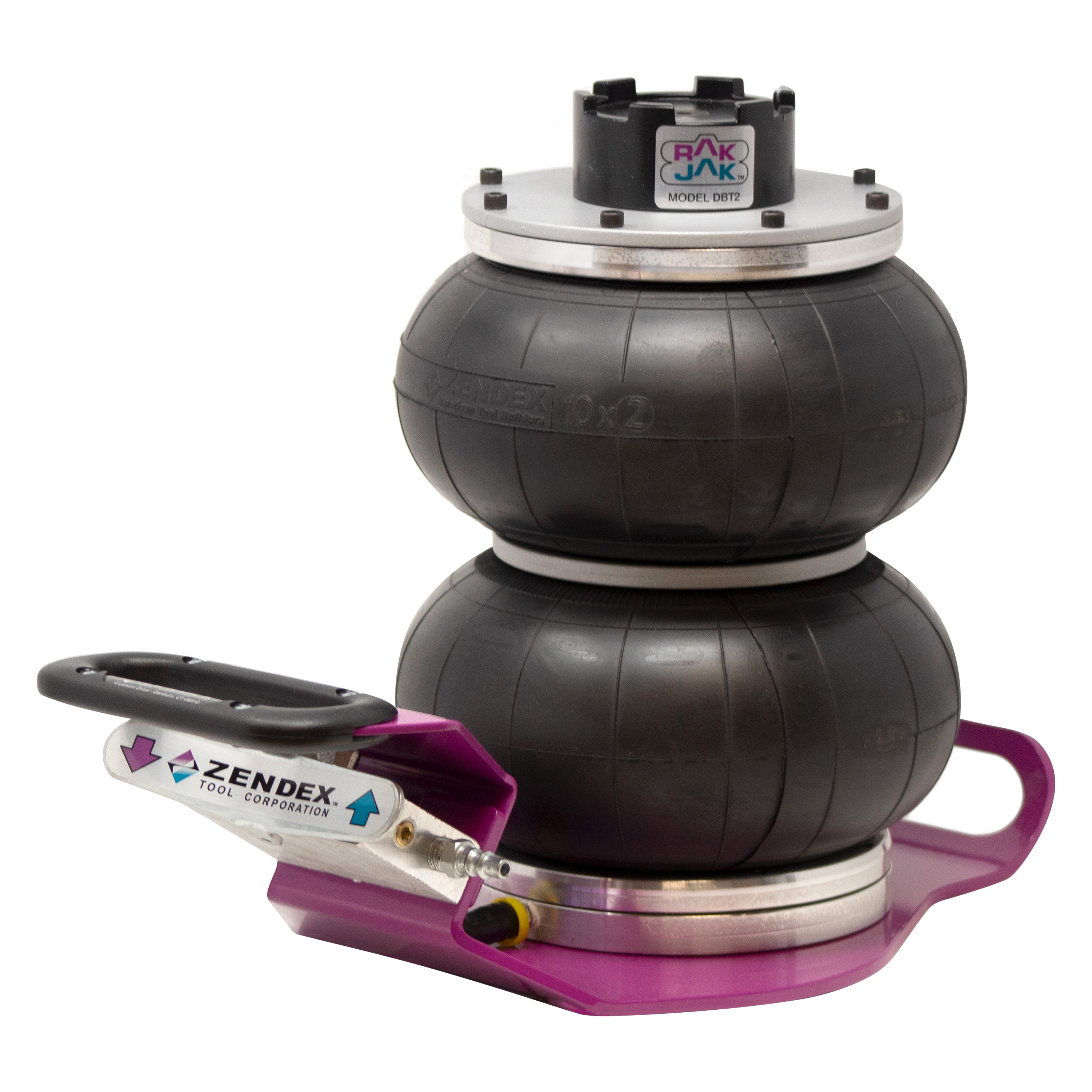 105 PSI Air Pressure 6.812 Height Triple Bag 12 Diameter 18 Full Extension Zendex Tool TBT3 RakJak Pneumatic Jack 3 Ton Capacity